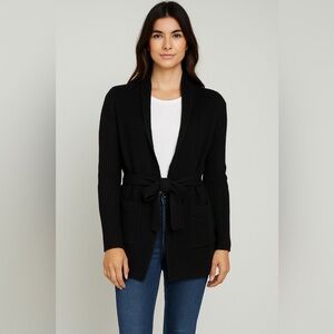 The Work Connection 100% Wool Ribbed Cardigan | Size Medium